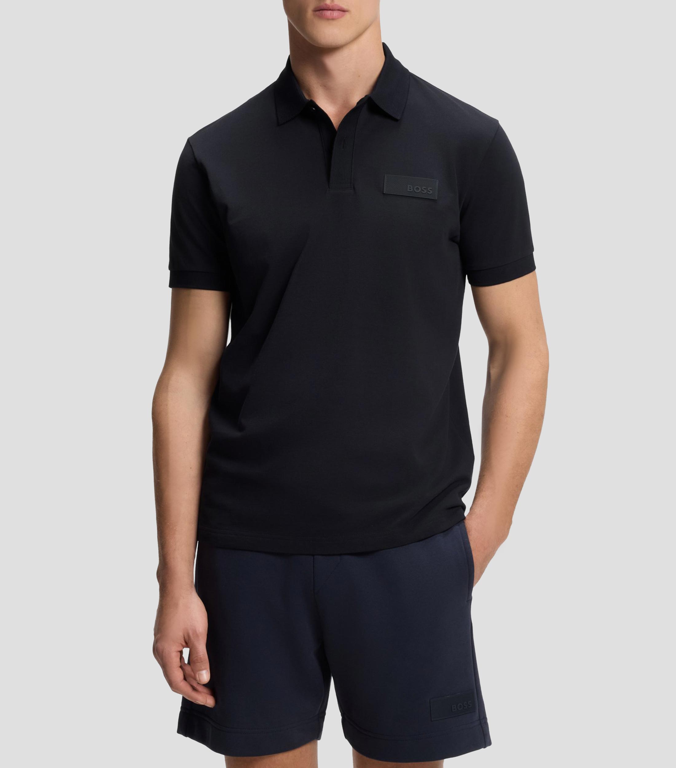 Playera tipo polo manga corta lisa Hombre